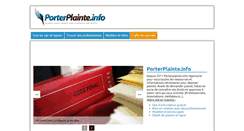 Desktop Screenshot of porterplainte.info