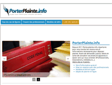 Tablet Screenshot of porterplainte.info